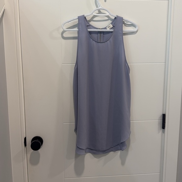 🏴 Aritzia Wilfred Purple Tank Top Relaxed Fit Scoop Neck size large - Picture 2 of 9